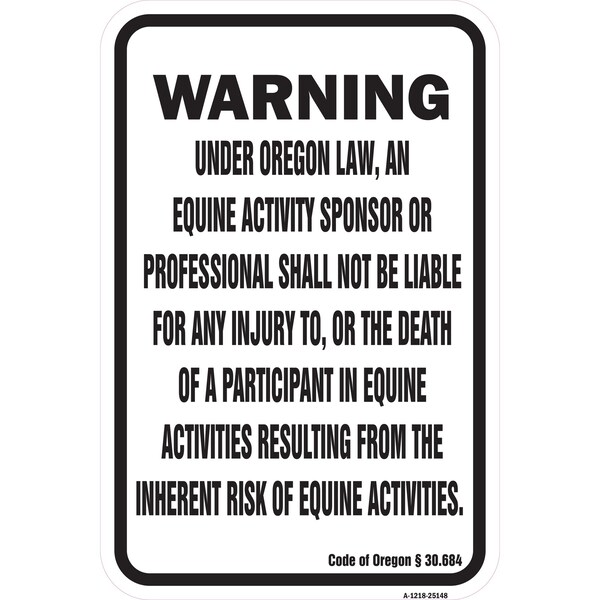 Signmission Safety Sign, 12 in Height, Aluminum, 18 in Length, 25148 A-1218-25148 - main